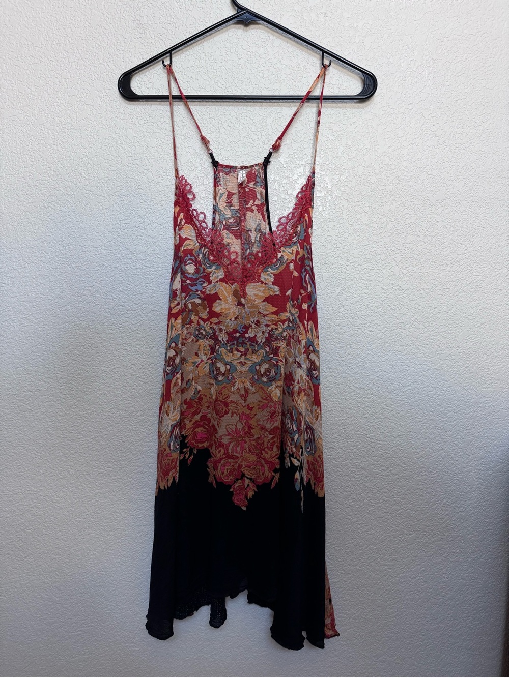 Free People Lace Floral V Neck Mini Dress Women’s S Boho Romantic